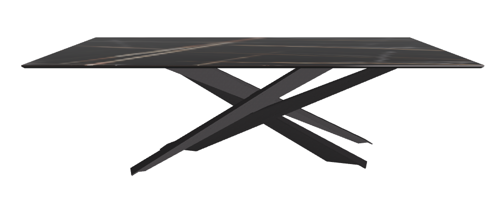 240x120x74.5h Rectangle Shaped_Glossy Sahara Noir_Black Embossed