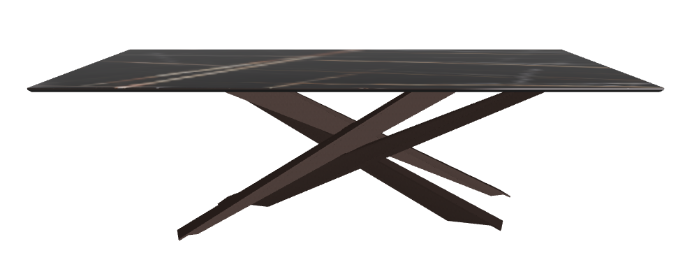 240x120x74.5h Rectangle Shaped_Glossy Sahara Noir_Bronze Embossed