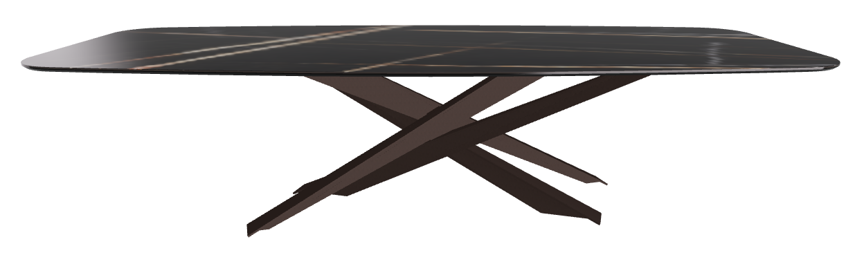 300x120x74.5h Barrel Shaped_Glossy Sahara Noir_Bronze Embossed