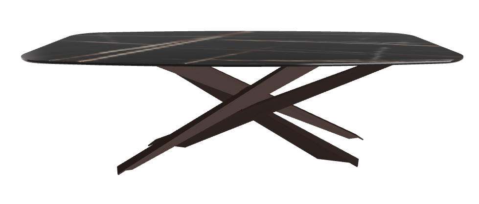 240x120x74.5h Barrel Shaped_Glossy Sahara Noir_Bronze Embossed