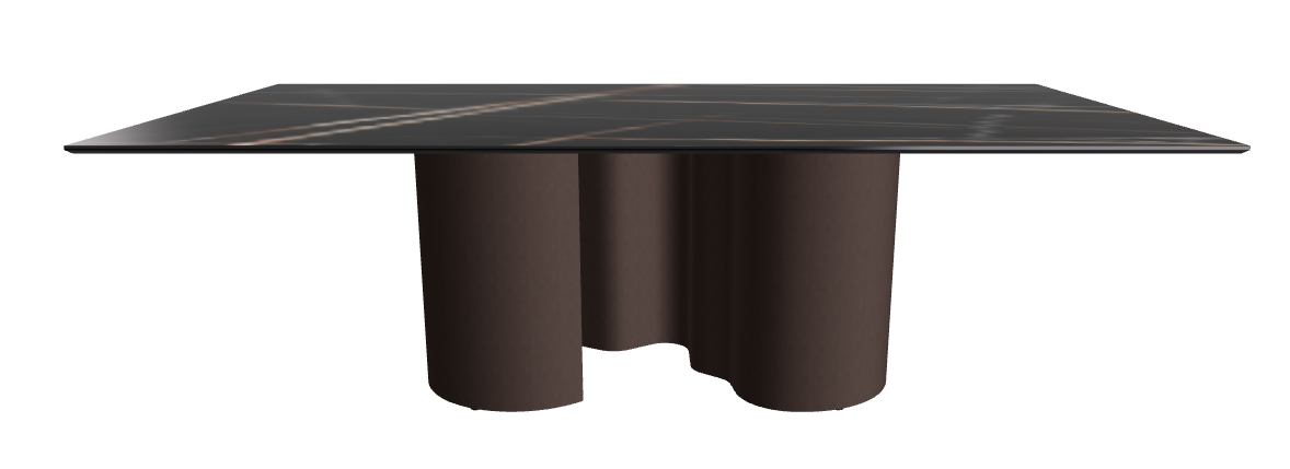 240x120x74h Rectangle Shaped_Glossy Sahara Noir_Bronze Embossed