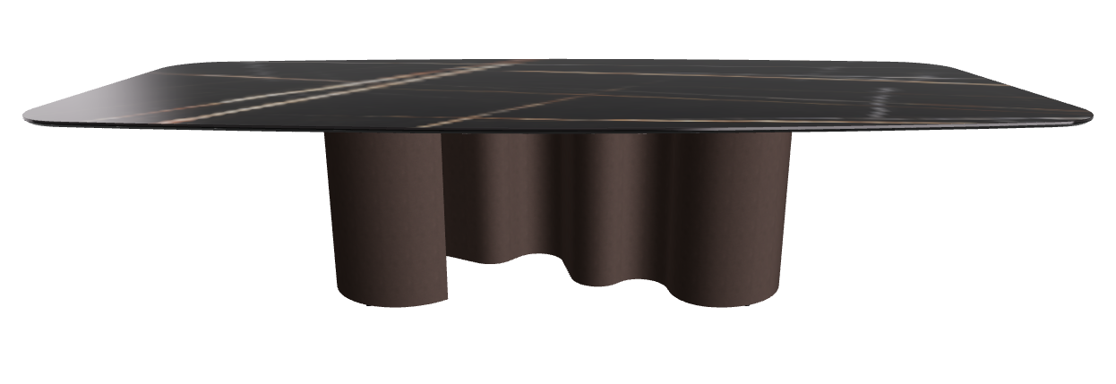 320x138x74h Barrel Shaped_Glossy Sahara Noir_Bronze Embossed
