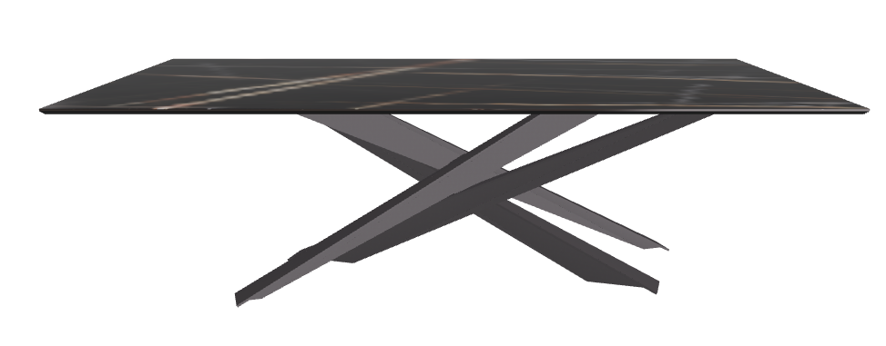 240x120x74.5h Rectangle Shaped_Glossy Sahara Noir_Graphite Embossed