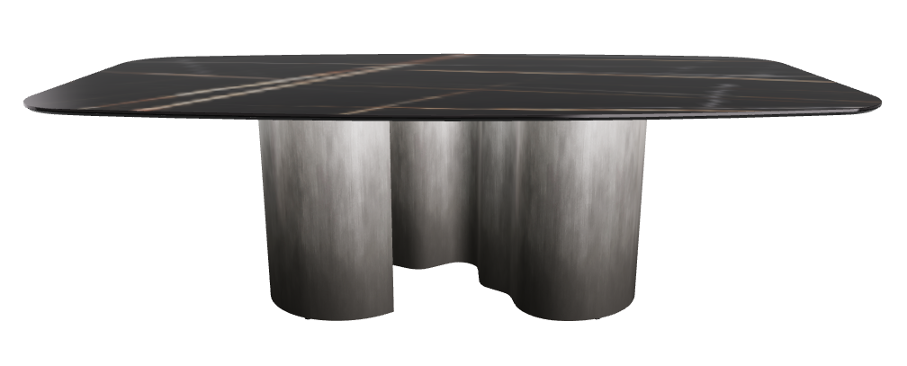 240x120x74h Barrel Shaped_Glossy Sahara Noir_Oxy Grey