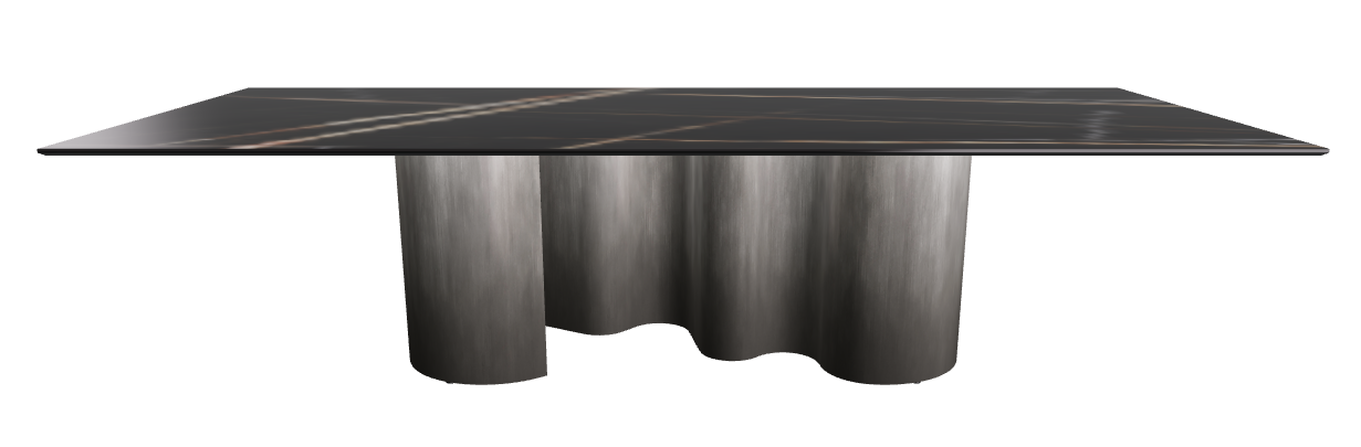 300x120x74h Rectangle Shaped_Glossy Sahara Noir_Oxy Grey