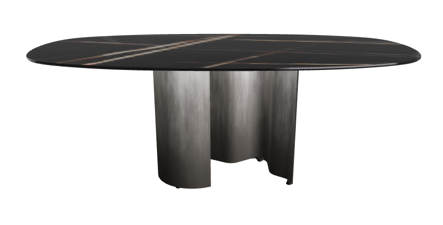 200x100x74h Bisuit Shaped_Glossy Sahara Noir_Oxy Grey