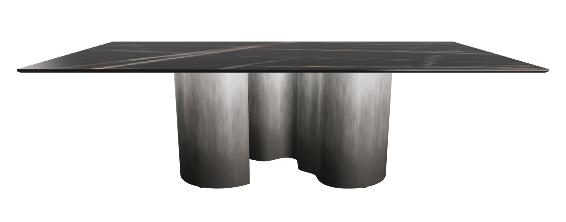 240x120x74h Rectangle Shaped_Glossy Sahara Noir_Oxy Grey