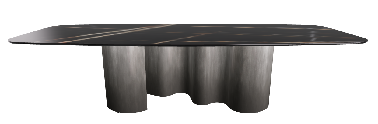 300x120x74h Barrel Shaped_Glossy Sahara Noir_Oxy Grey