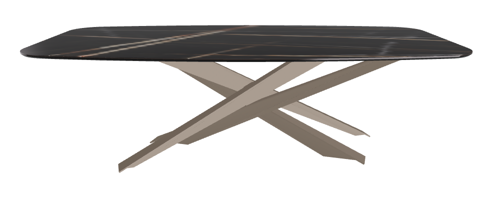 240x120x74.5h Barrel Shaped_Glossy Sahara Noir_Titanium Embossed