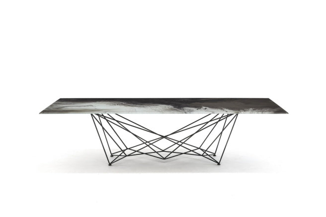 Cattelan Italia Gordon Crystalart Rectangular & Barrel-Shaped Dining Table