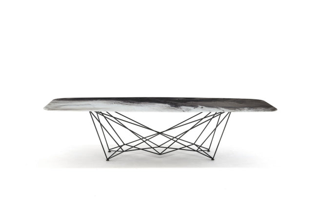 Cattelan Italia Gordon Crystalart Rectangular & Barrel-Shaped Dining Table