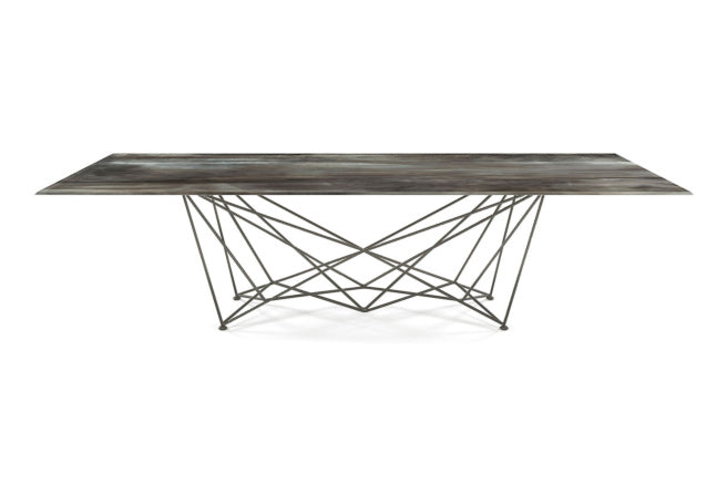 Cattelan Italia Gordon Crystalart Rectangular & Barrel-Shaped Dining Table