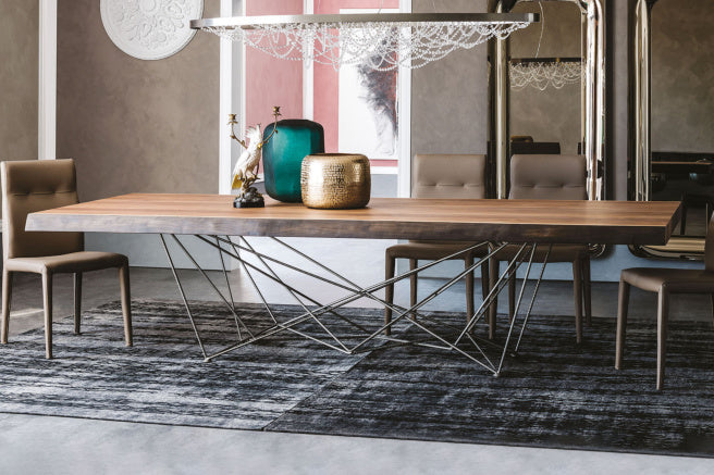 Cattelan Italia Gordon Deep Wood Live Edged Dining Table