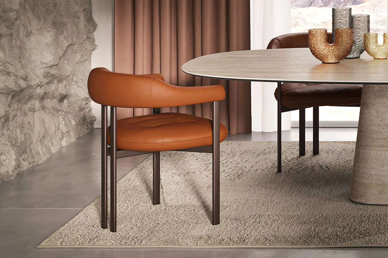 Cattelan Italia Greta Dining Armchair – Fabric & Sofa Upholstery