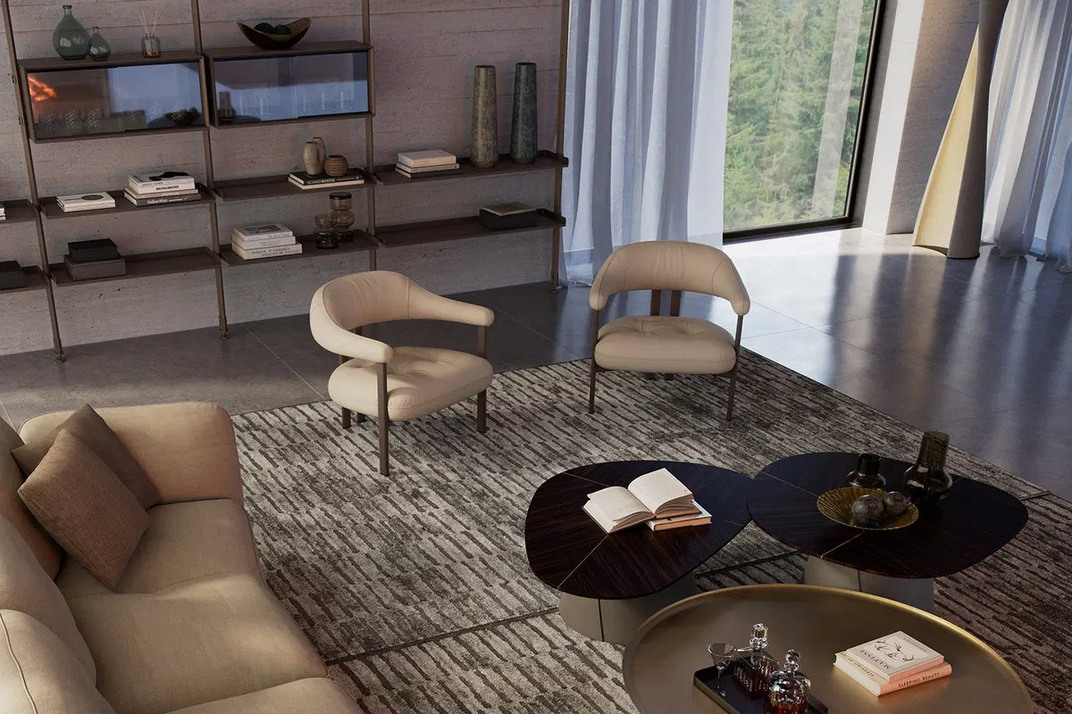 Cattelan Italia Greta Lounge Armchair – Synthetic Leather & Micro Nubuk