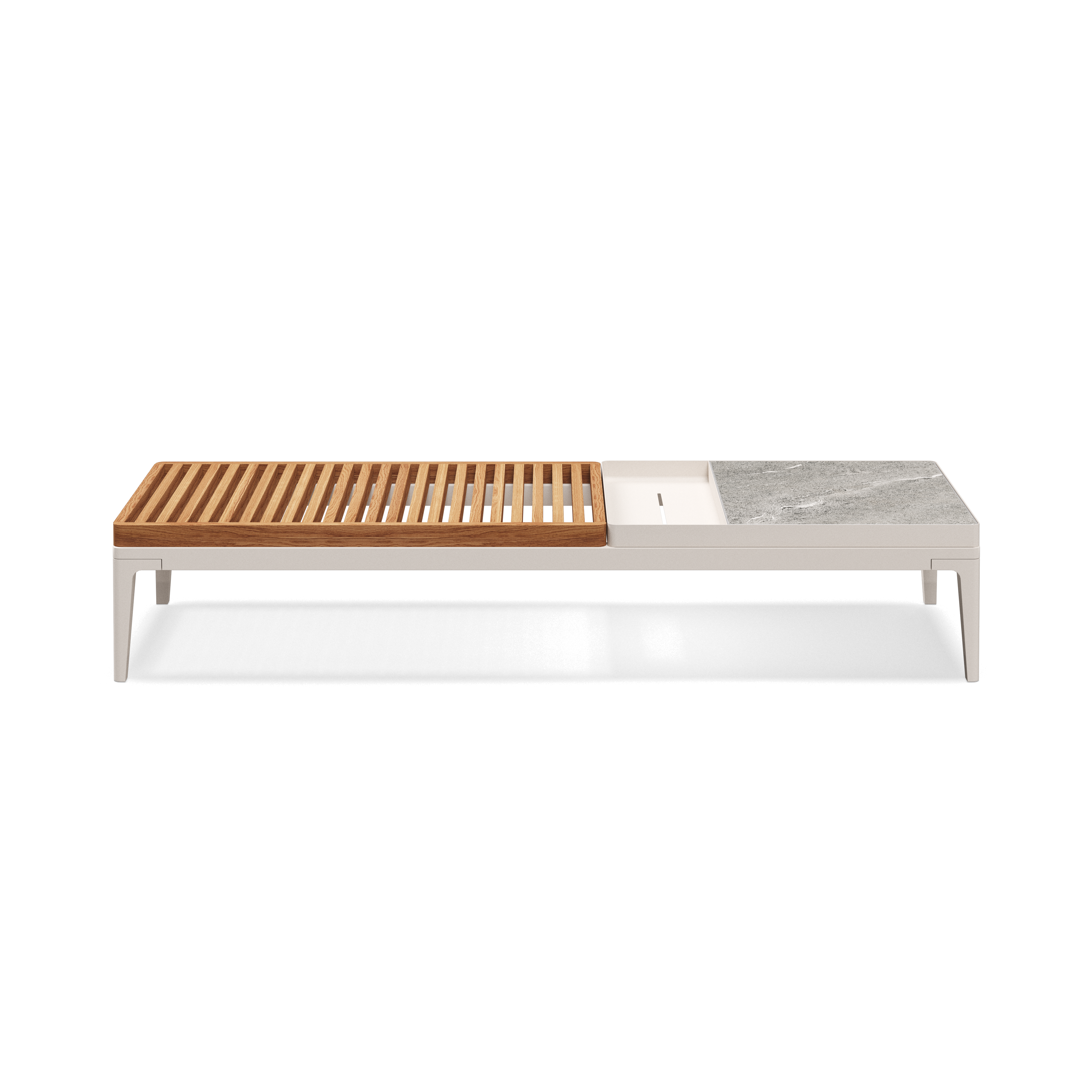 Gloster Grid Coffee Table - Teak &  Ceramic Top