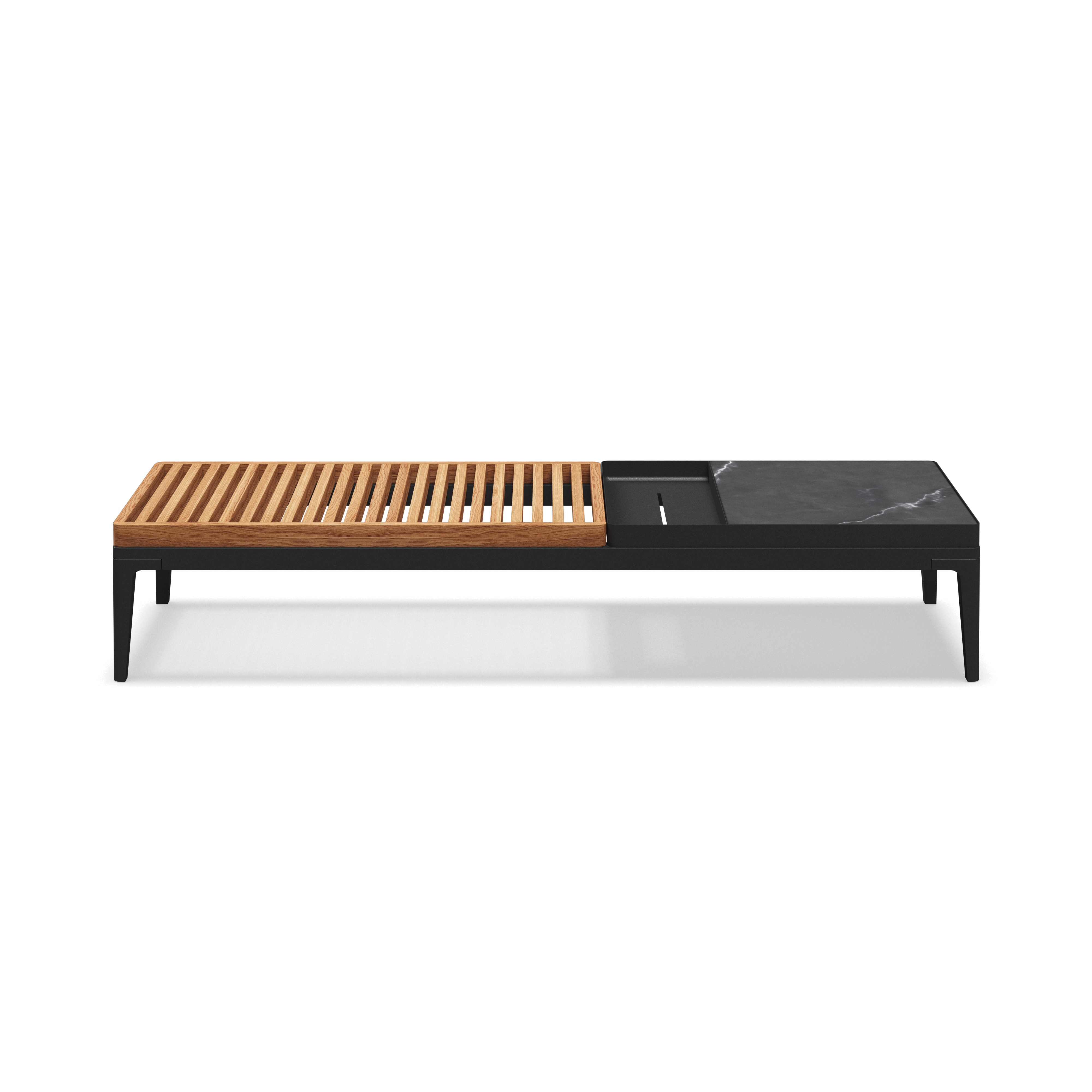 Gloster Grid Coffee Table - Teak &  Ceramic Top
