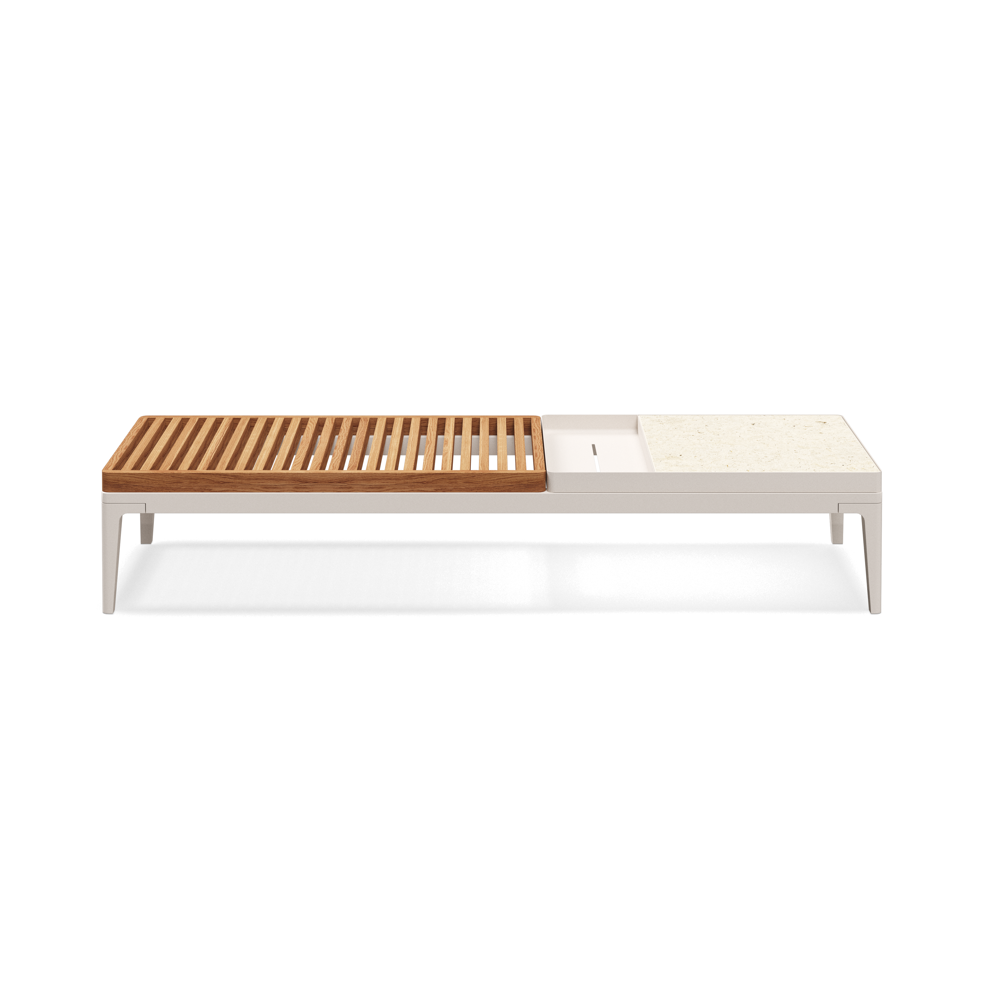 Gloster Grid Coffee Table - Teak &  Ceramic Top