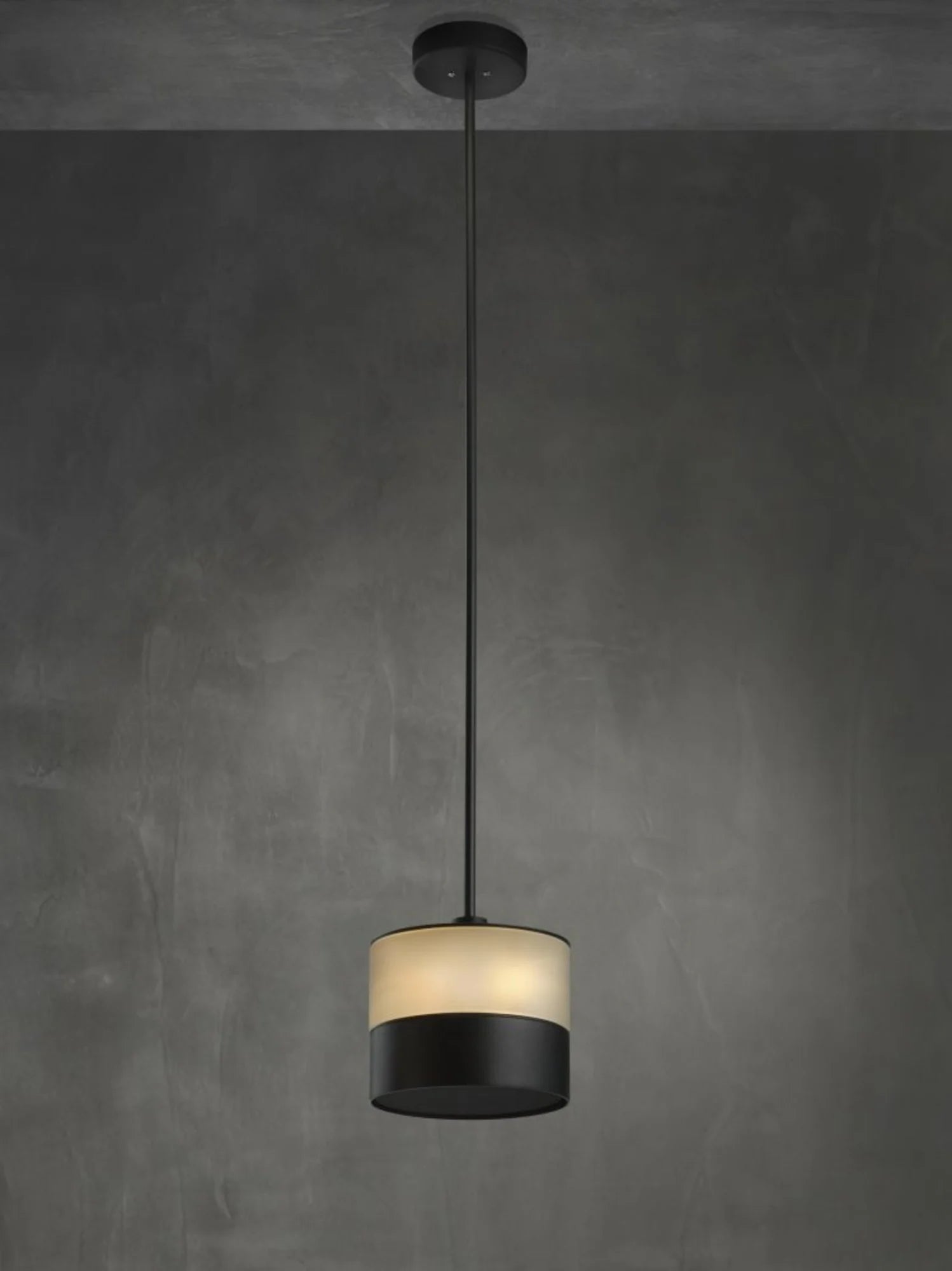 GLOW | Set of 3 | WITH SINGLE CEILING CAP | with Lights | with Remote Control | Finished in RAL 9005 Midnight