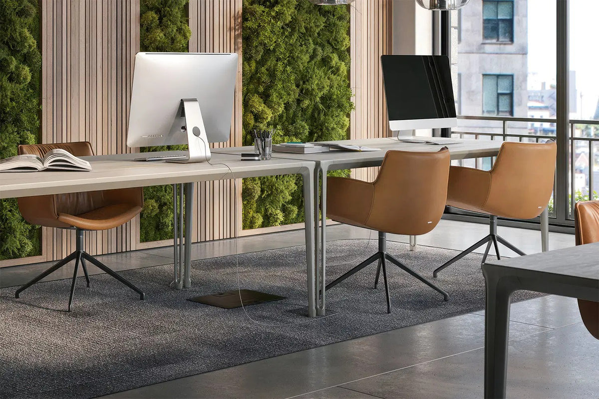 Cattelan Italia Rhonda Turn Swivel Dining Armchair – Fabric