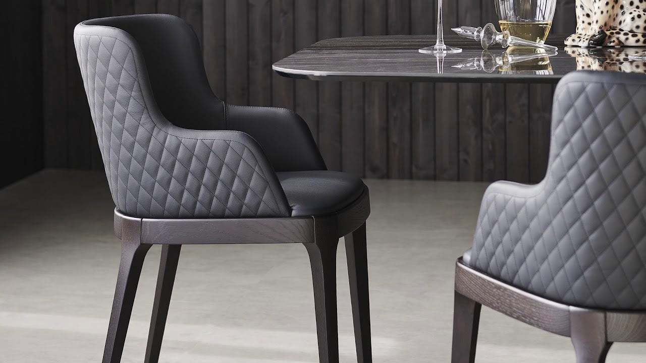 Cattelan Italia Magda Couture Dining Chair With Armrest