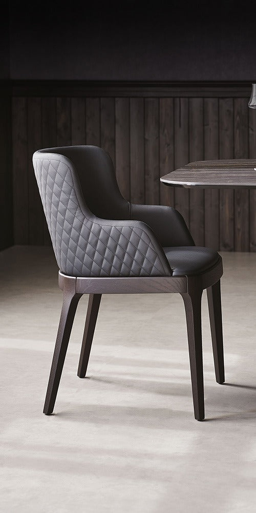 Cattelan Italia Magda Couture Dining Chair With Armrest