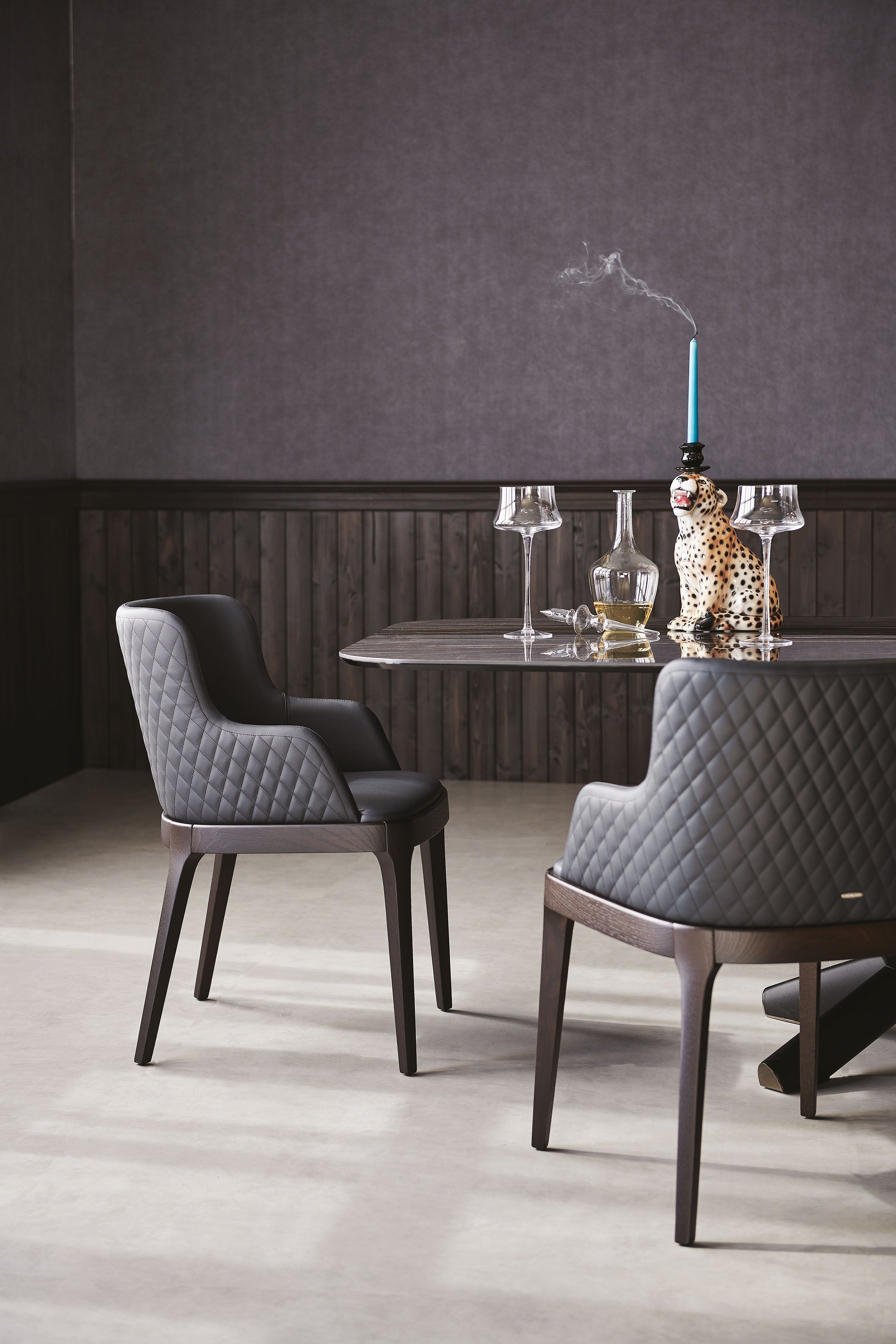 Cattelan Italia Magda Couture Dining Chair With Armrest