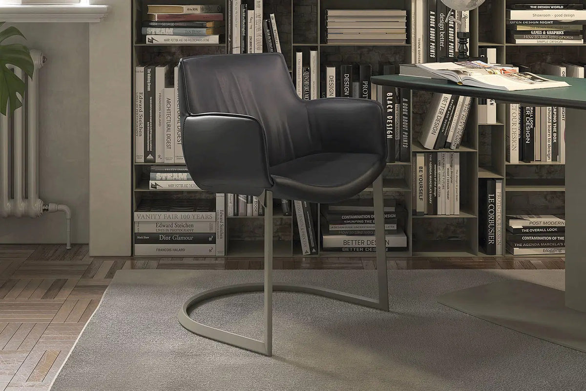 Cattelan Italia Rhonda Cantilever Dining Armchair – Soft Leather & Glove Soft Leather