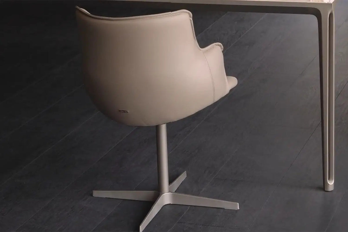 Cattelan Italia Rihanna X Swivel Dining Armchair – Fabric, Micro Nubuk & Synthetic Leather