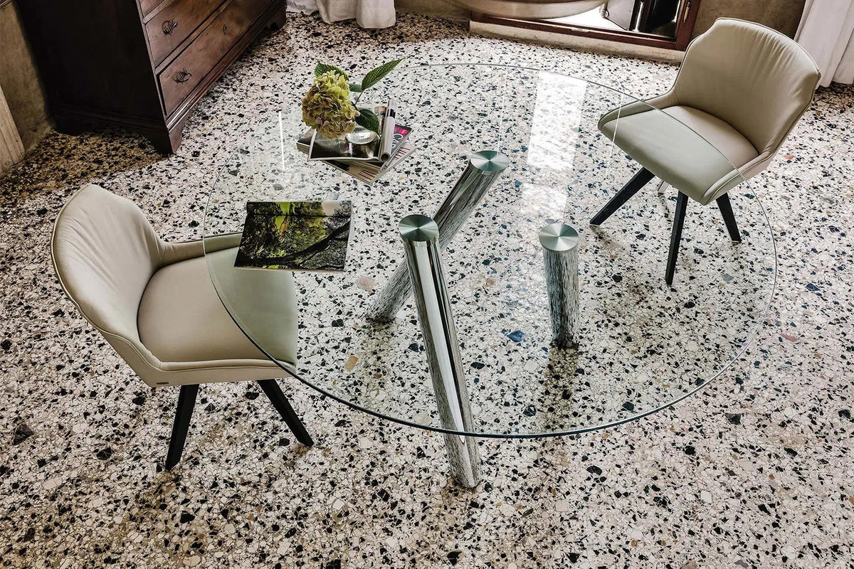 Cattelan Italia Tyler Swivel Dining Chair – Fabric, Micro Nubuk & Synthetic Leather