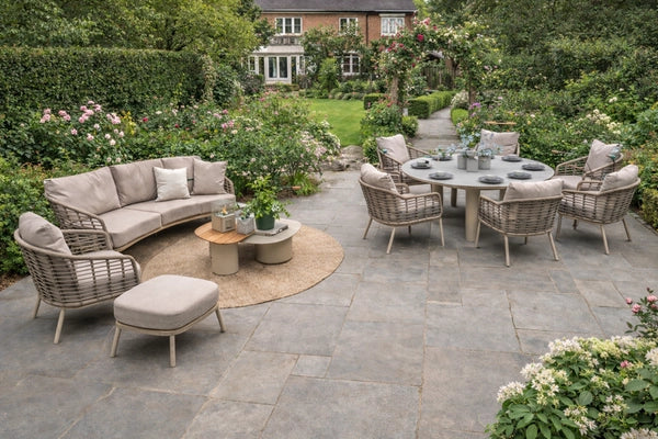 4 Seasons Outdoor Puglia Bundle With Puglia Lounge Set And Puglia 6 Seat Low Dining Set