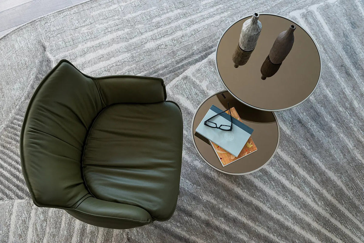 Cattelan Italia Rhonda Lounge Armchair Low – Soft Leather & Glove Soft Leather