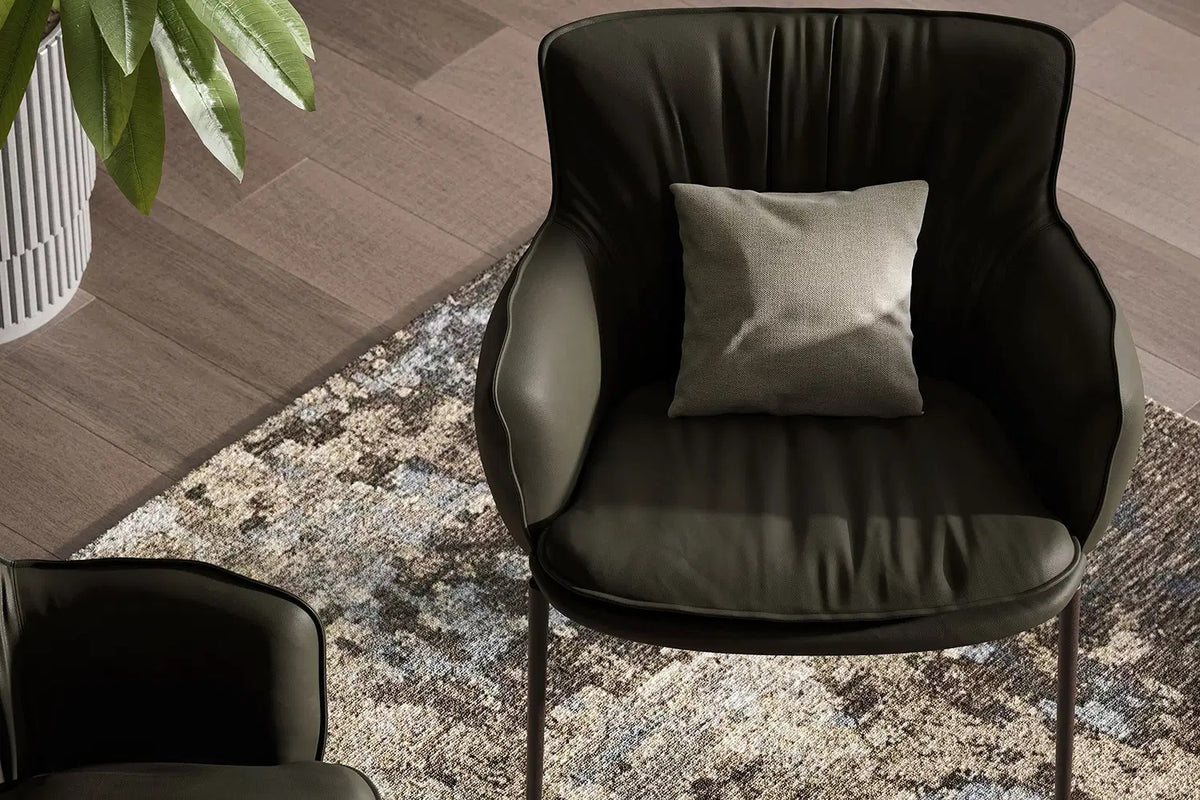 Cattelan Italia Rhonda Lounge Armchair Low – Soft Leather & Glove Soft Leather
