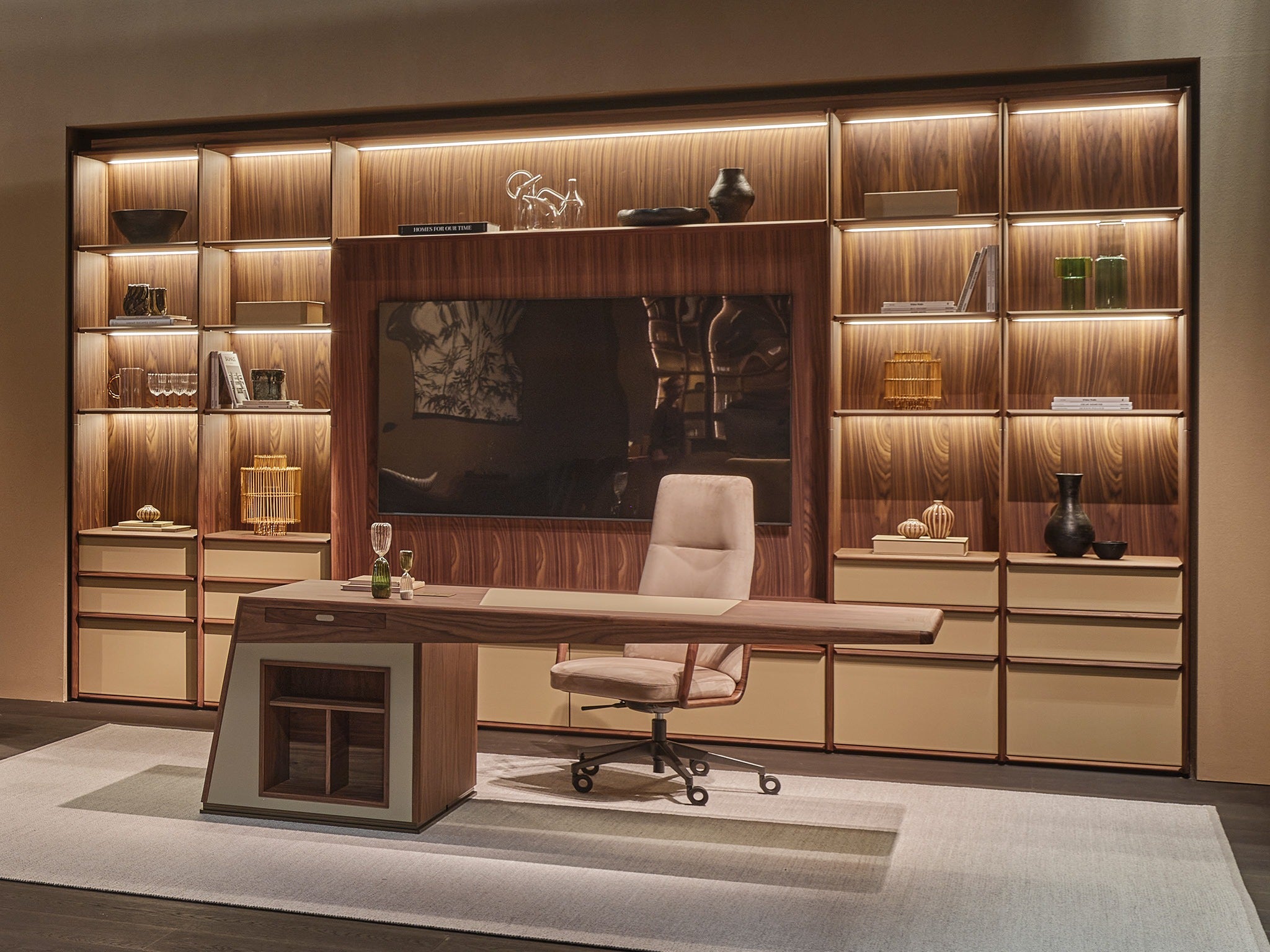 Porada Bookshelves | Modern Italian Wooden Shelving Units | TMFC