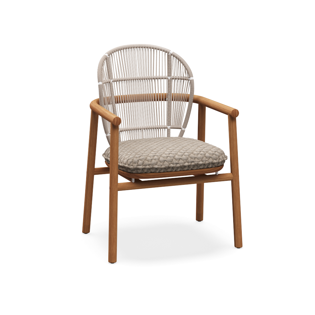 Gloster Fern Teak Dining Chair with Arms