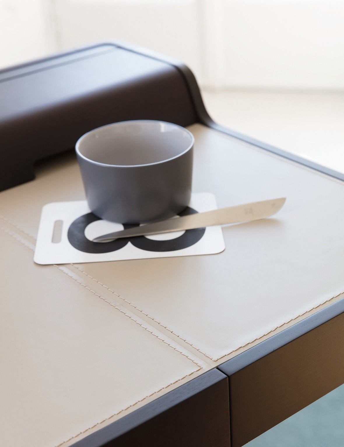 Porada Saffo Leather Top Desk