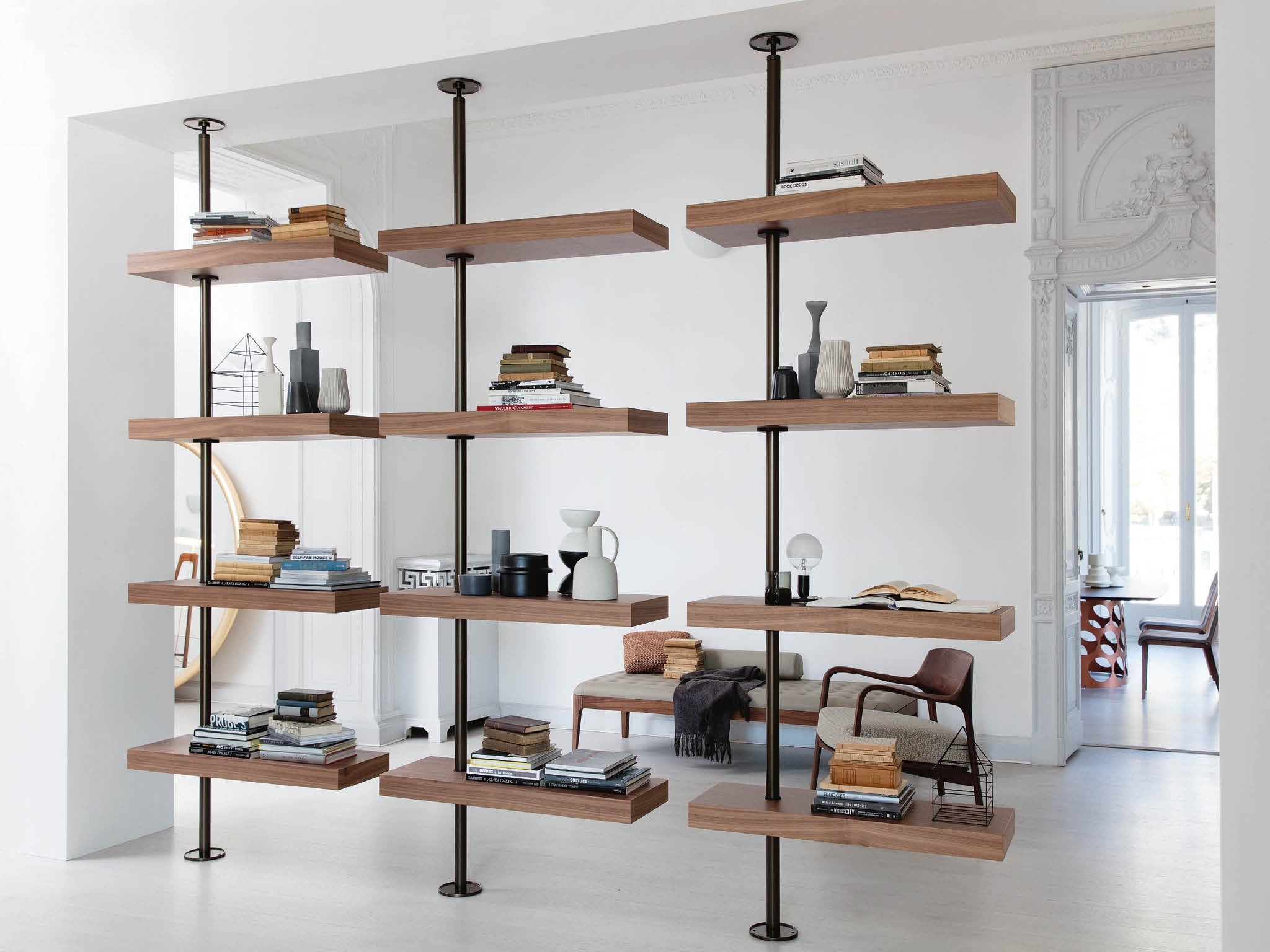 Porada Bookshelves | Modern Italian Wooden Shelving Units | TMFC