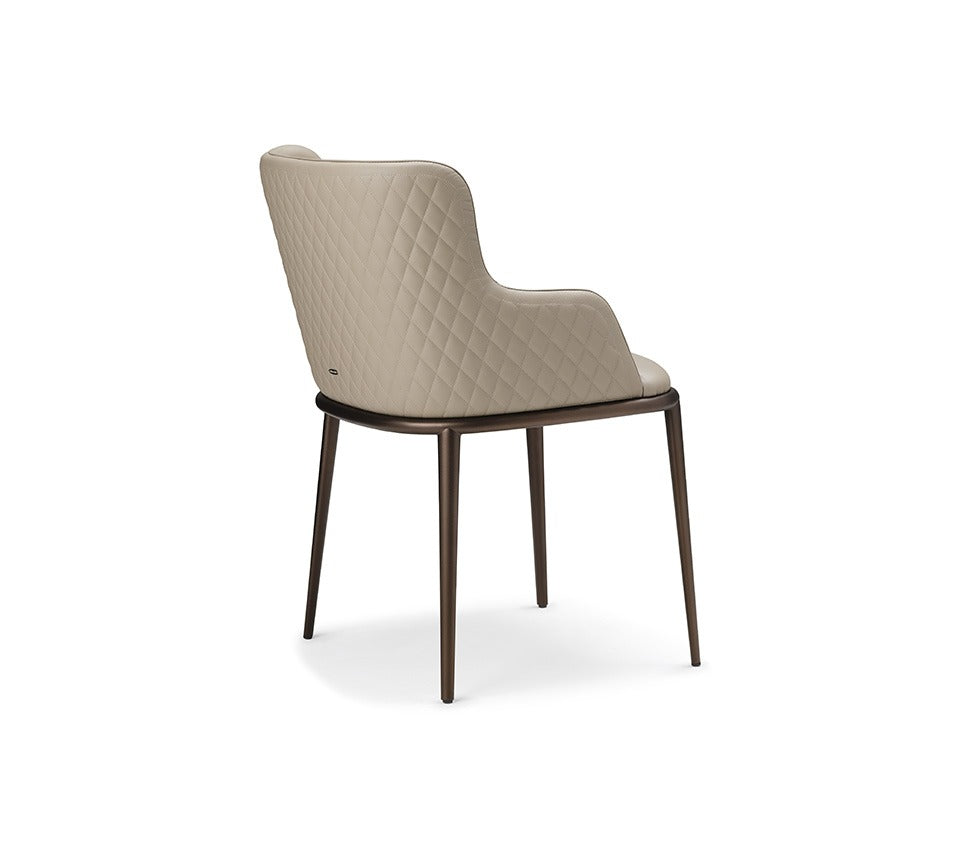 Cattelan Italia Magda Ml Couture Dining Chair with arms