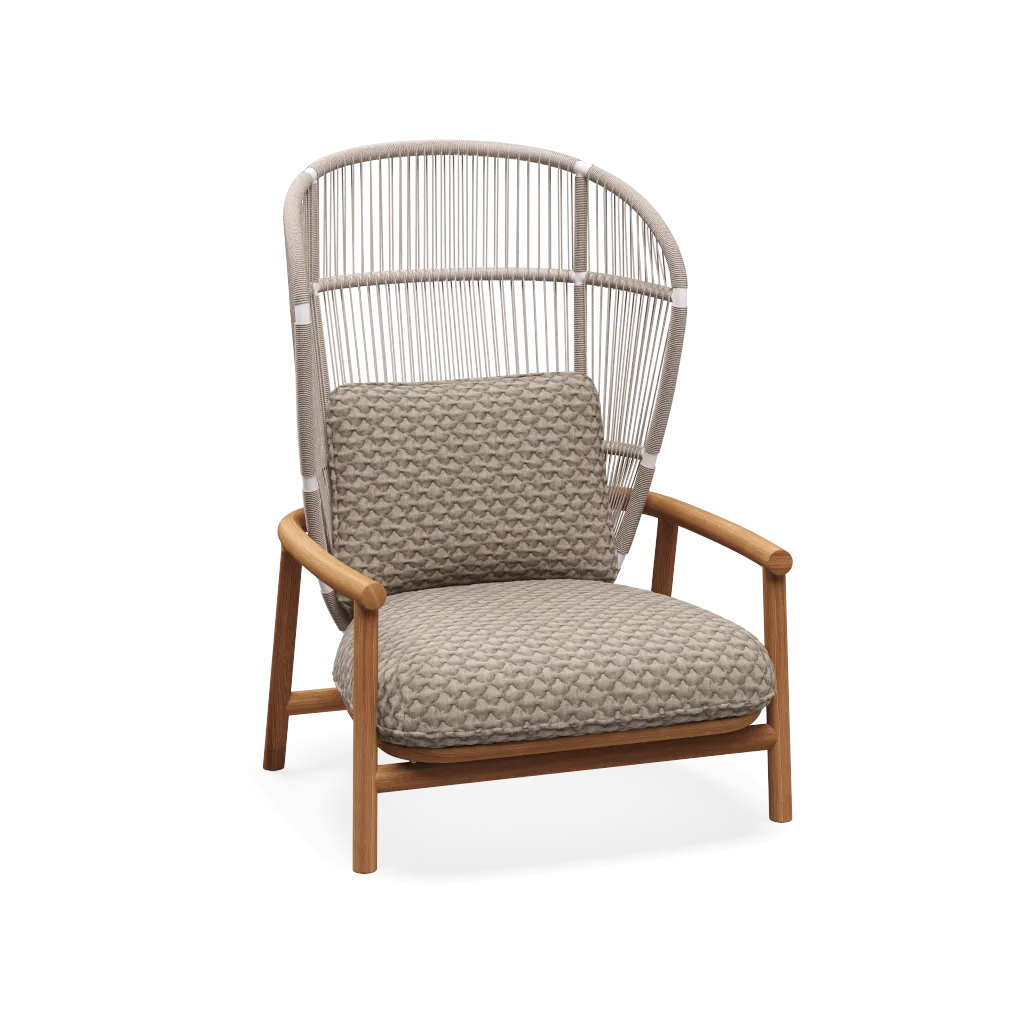 Gloster Fern Teak High Back Lounge Chair