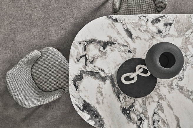 Porada Infinity Rectangular Rock Dining Table