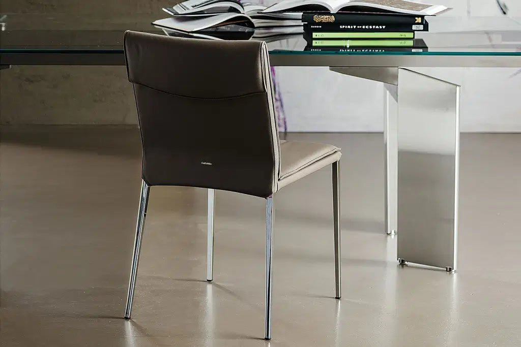 Cattelan Italia Isabel ML Dining Chair – Fabric & Glove Soft Leather