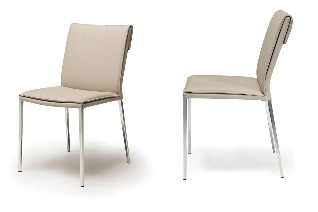 Cattelan Italia Isabel ML Dining Chair – Fabric & Glove Soft Leather