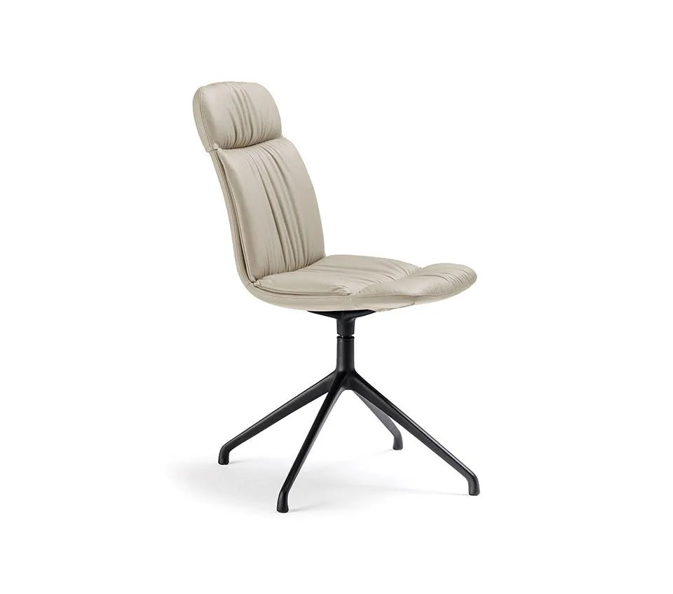 Cattelan Italia Kelly Swivel Dining Chair – Fabric & Synthetic Leather
