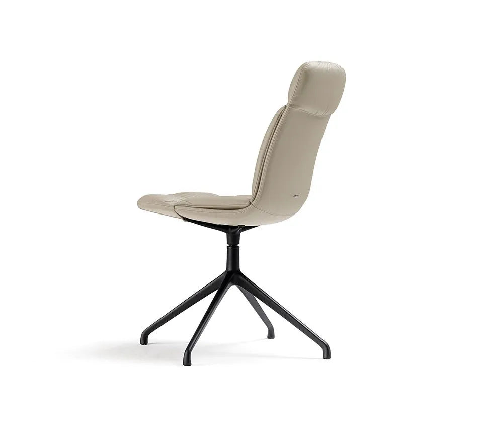 Cattelan Italia Kelly Swivel Dining Chair – Fabric & Synthetic Leather