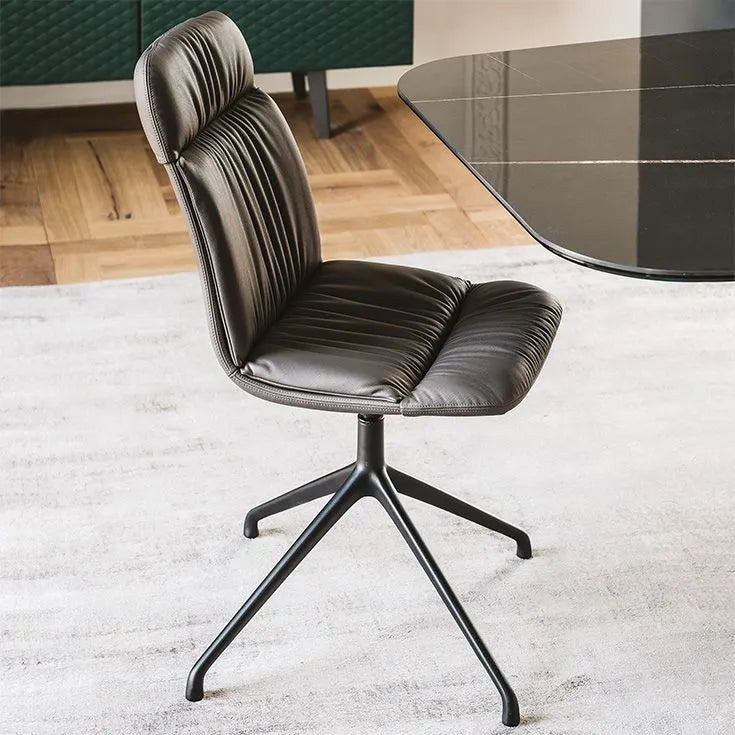 Cattelan Italia Kelly Swivel Dining Chair – Fabric & Synthetic Leather