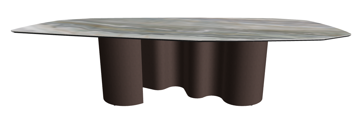 300x130x74h Polygon Shaped_Kaindy_Bronze Embossed