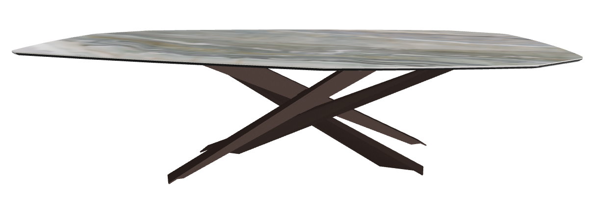 300x130x74.5h Polygon Shaped_Kaindy_Bronze Embossed