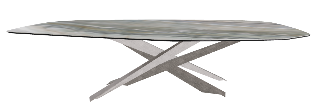 300x130x74.5h Polygon Shaped_Kaindy_Brushed Grey