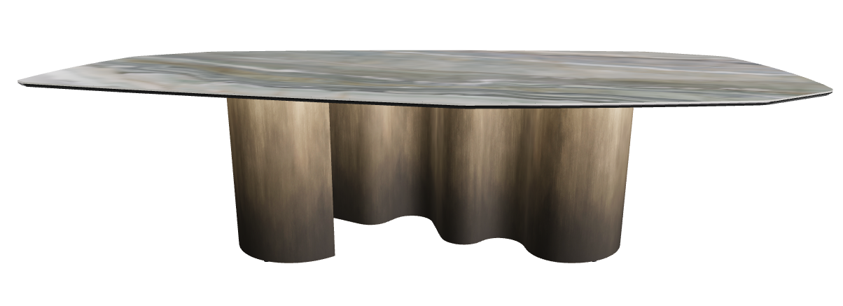 300x130x74h Polygon Shaped_Kaindy_Oxy Brass