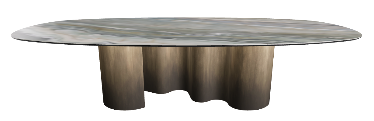 300x150x74h Biscuit Shaped_Kaindy_Oxy Brass